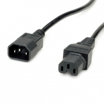 Picture of VALUE Powercable IEC320/C14 Male - C15 Female, black, 1.8 m