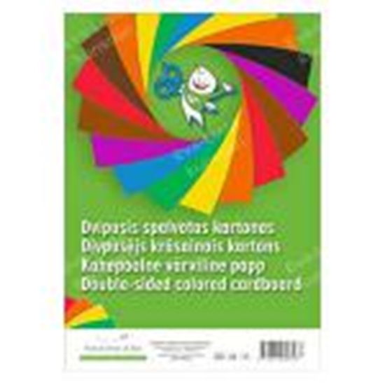 Picture of Krāsains kartons A4,  16 krāsas divpusējs 190g/m2