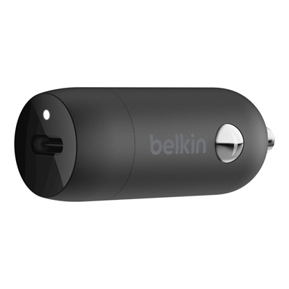 Attēls no Belkin Car Charger USB-C 20W Power Delivery, black CCA003btBK