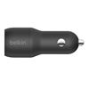 Изображение Belkin USB-A Car Charger 24W 1m USB-C Cable sw. CCE001bt1MBK