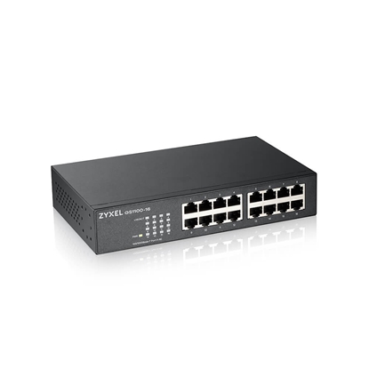Attēls no Zyxel GS1100-16 V3 16 Port Unmanaged Switch