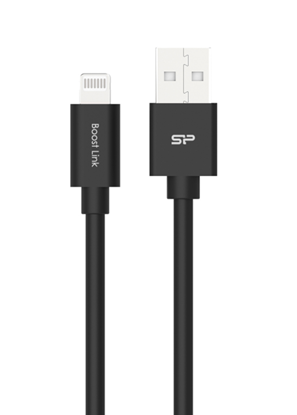 Attēls no Silicon Power cable USB - Lightning Boost Link 1m, black