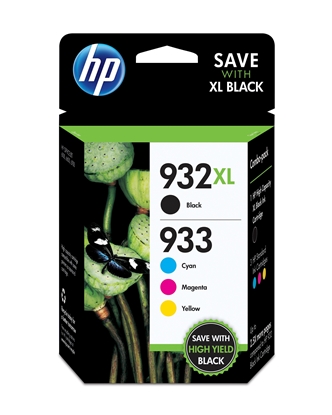Picture of HP 6ZC71AE 4-Pack BK/C/M/Y No. 932 and 933
