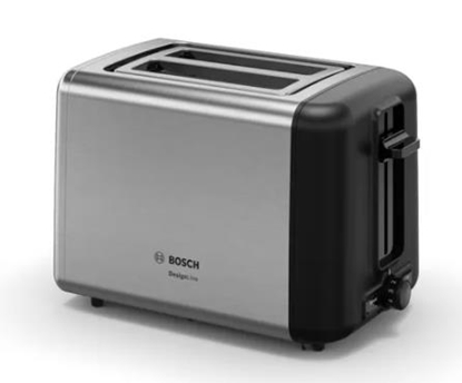 Picture of Bosch TAT3P420 toaster 2 slice(s) 970 W Black, Stainless steel