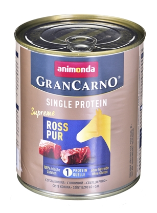 Изображение animonda GranCarno Single Protein flavor: horse meat - 800g can