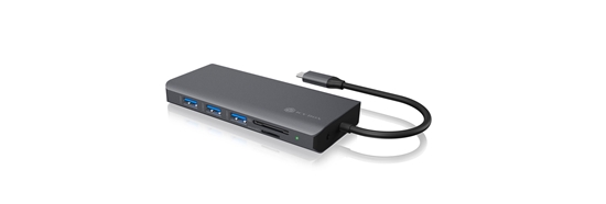 Picture of ICY BOX IB-DK4070-CPD Wired USB 3.2 Gen 1 (3.1 Gen 1) Type-C Anthracite, Black