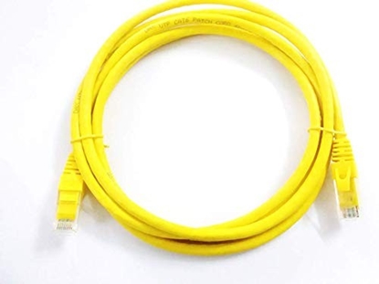 Picture of Patch cord | Patch Kabelis | Patch cable | 0.50m | CAT5E | UTP | 50 cm | ElectroBase ® | Dzeltens
