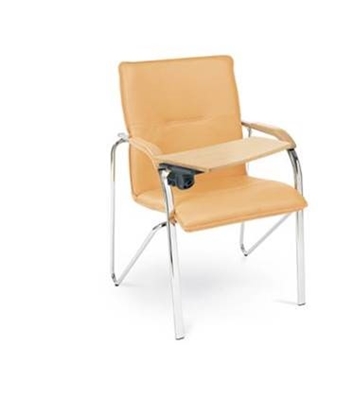 Изображение NOWY STYL Konferenču krēsls   SAMBA ULTRA, gaišas ādas imitācija, krāsa - color eco-13, BOX-2, koka rokturi