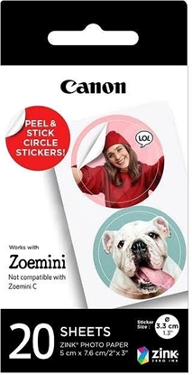 Picture of Canon ZP-2030-2C ZINK Circle Sticker 3,3 cm (20 Sheet)
