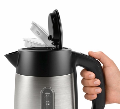 Изображение Bosch TWK4P440 electric kettle 1.7 L 2400 W Black, Stainless steel