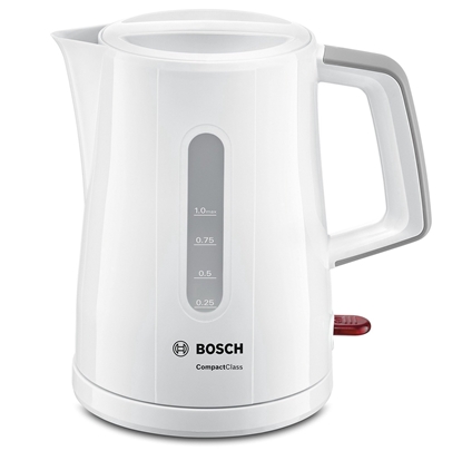 Attēls no Bosch CompactClass TWK3A051 electric kettle 1 L 2400 W Grey, White