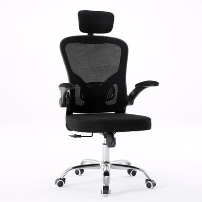 Picture of Topeshop FOTEL DORY CZERŃ office/computer chair Padded seat Mesh backrest
