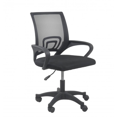 Picture of Topeshop FOTEL MORIS CZERŃ office/computer chair Padded seat Mesh backrest