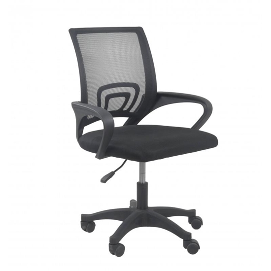 Picture of Topeshop FOTEL MORIS CZERŃ office/computer chair Padded seat Mesh backrest