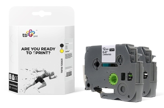 Picture of Taśma TBTB-TZE631 Brother Czarny na Żółtym 12x8mm 2 szt.