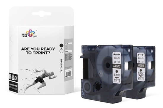 Picture of Taśma TBTD-40913 do DYMO Czarny na Białym 9x7mm  2 szt.