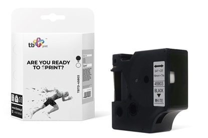 Picture of Taśma TBTD-45803 do DYMO Czarny na Białym, 19x7mm 1szt.