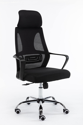Picture of Topeshop FOTEL NIGEL CZERŃ office/computer chair Padded seat Mesh backrest