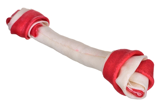 Picture of MACED Bone tied with bacon - dog chew - 21 cm