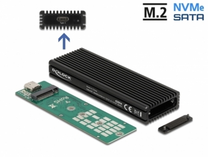 Attēls no Delock External USB Type-C™ Combo Enclosure for M.2 NVMe PCIe or SATA SSD