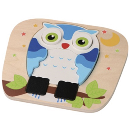 Attēls no Wooden Owl puzzle (E01.023.1.1) Jumini attīstoša rotaļlieta