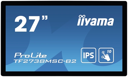Изображение iiYama ProLite - 27" PCAP Bezel Free 10-Points Touch, 1920x1080, IPS panel, DVI, HDMI, DisplayPort, 425cd/m² (with touch), 1000:1, 5ms, USB Touch Interface, VESA 200x100mm, Speakers 2x3W, MultiTouch with OS, Open frame model, IP1X front