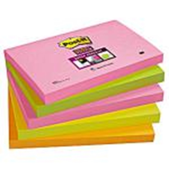 Picture of Līmlapiņas 76x127mm/90l. asorti 5gab Super Sticky Post-it 3M