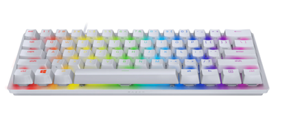 Изображение Razer | Huntsman Mini 60% | Gaming keyboard | Opto-Mechanical | RGB LED light | NORD | Mercury White | Wired