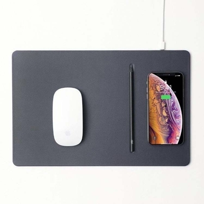 Attēls no POUT HANDS3 PRO - Mouse pad with high-speed wireless charging, dust gray