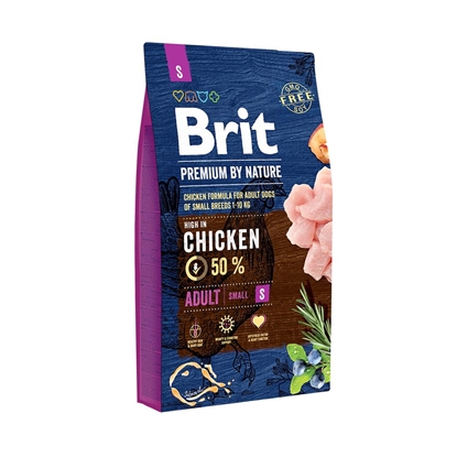 Picture of BRIT Premium by Nature Adult S Chicken - dry dog food - 1 kg