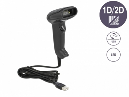 Picture of Delock USB Barcode Scanner 1D and 2D with connection cable - German Version