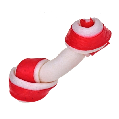 Picture of MACED Bone tied with bacon - dog chew - 11 cm