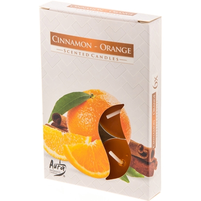 Изображение Tējassveces aromātiskās kanēlis, apelsīns 6gab.