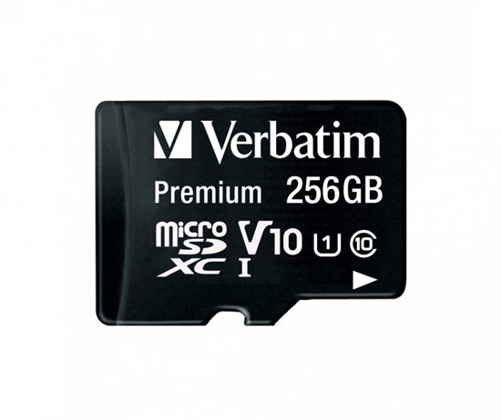 Picture of Verbatim microSDXC         256GB Class 10 UHS-I incl Adapt. 44087