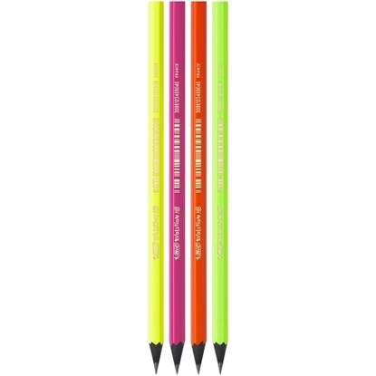Obrazek BIC pencils EVOLUTION FLUO, HB, Pouch 4 pcs 446199