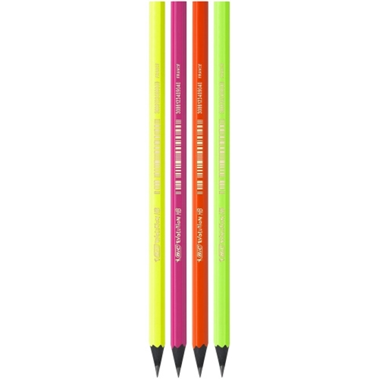 Изображение BIC pencils EVOLUTION FLUO, HB, Set 4 pcs. 446199