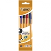 Изображение BIC Ballpoint pens ORANGE FINE 0.8 mm, Set 4 pcs. assorted colours 601231