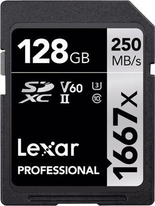 Attēls no Lexar memory card SDXC 128GB Professional 1667x UHS-II U3 V60