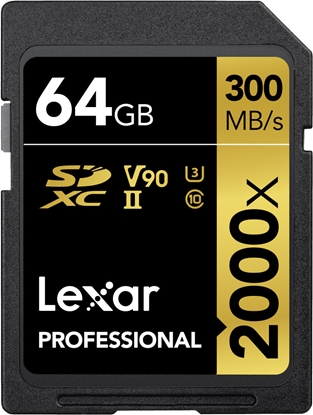 Attēls no Lexar memory card SDXC 64GB Professional 2000x UHS-II U3 V90