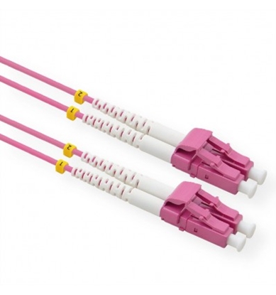 Attēls no  VALUE FO Jumper Cable 50/125µm OM4, LC/LC, Low-Loss-Connector, violet, 3m