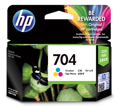 Attēls no HP 704 Tri-color Original Ink Advantage Cartridge ink cartridge 1 pc(s) Cyan, Magenta, Yellow