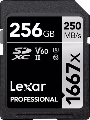 Attēls no Lexar memory card SDXC 256GB Professional 1667x UHS-II U3 V60