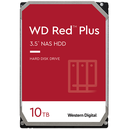 Изображение HDD|WESTERN DIGITAL|Red Plus|10TB|SATA 3.0|256 MB|7200 rpm|3,5"|WD101EFBX