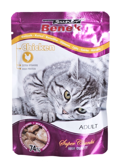 Picture of SUPER BENEK Chicken in sauce - wet cat food - 100 g