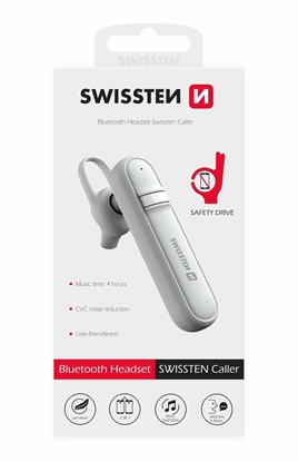 Attēls no Swissten Caller Bluetooth 5.0 HandsFree Headset with MultiPoint / CVC noise reduction