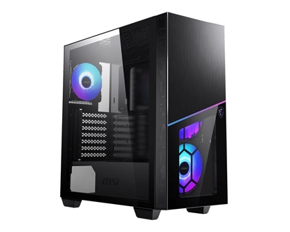 Picture of MSI MPG SEKIRA 100R 'S100R' Mid Tower Gaming Computer Case 'Black, 4x 120mm ARGB, Mystic Light Sync, 8 Channel ARGB Hub, USB Type-C, Tempered Glass Panels, ATX, mATX, mini-ITX'