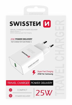 Attēls no Swissten 25W Travel Charger USB-C PD 3.0