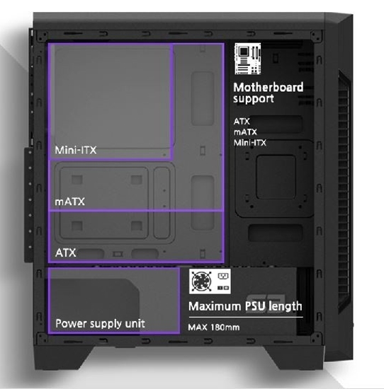 Picture of Zalman S3 computer case Midi Tower Black