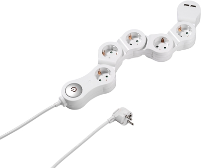 Attēls no Vivanco extension cord 5 sockets 2x USB (62330)