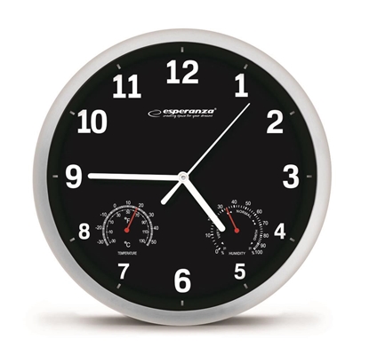 Picture of Esperanza EHC016K Mechanical wall clock Round Black